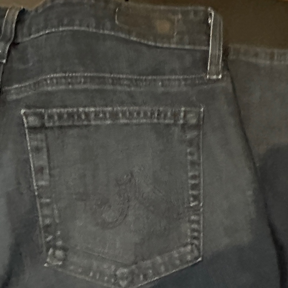 570.  AG Adriano Goldschmied Dark Blue Straight Leg High Rise Jeans size 32 - Picture 8 of 8